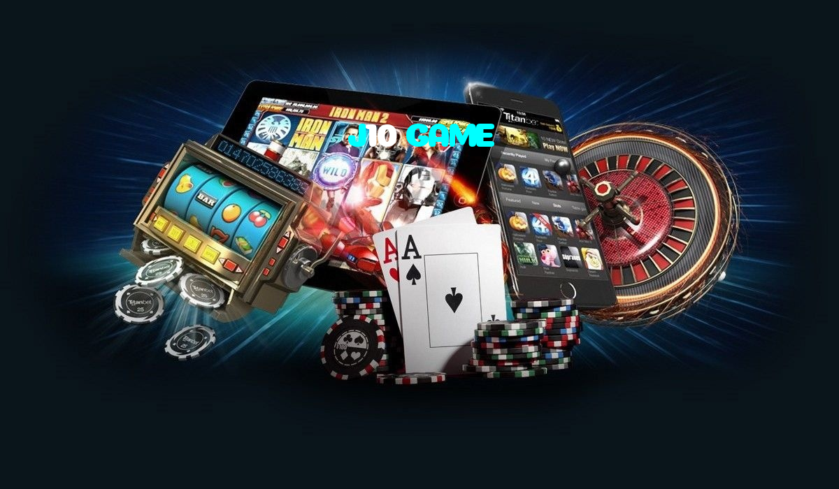 J10 GAME casino presented on mobile device in Pakistan with slots and live games